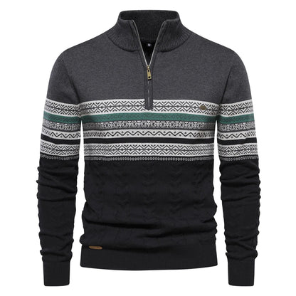 Herrenpullover im Retro-Muster – aus bequemem Polyester mit normaler Passform, perfekt für Alltag und Fest 3