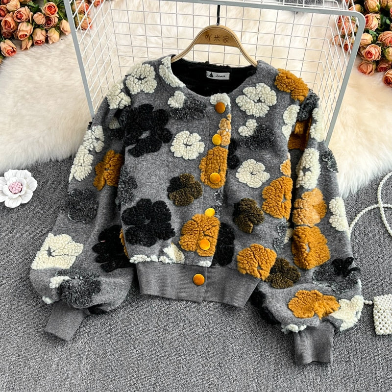 Variant image for Damenpullover Laternenärmel Patchwork Dacron-3