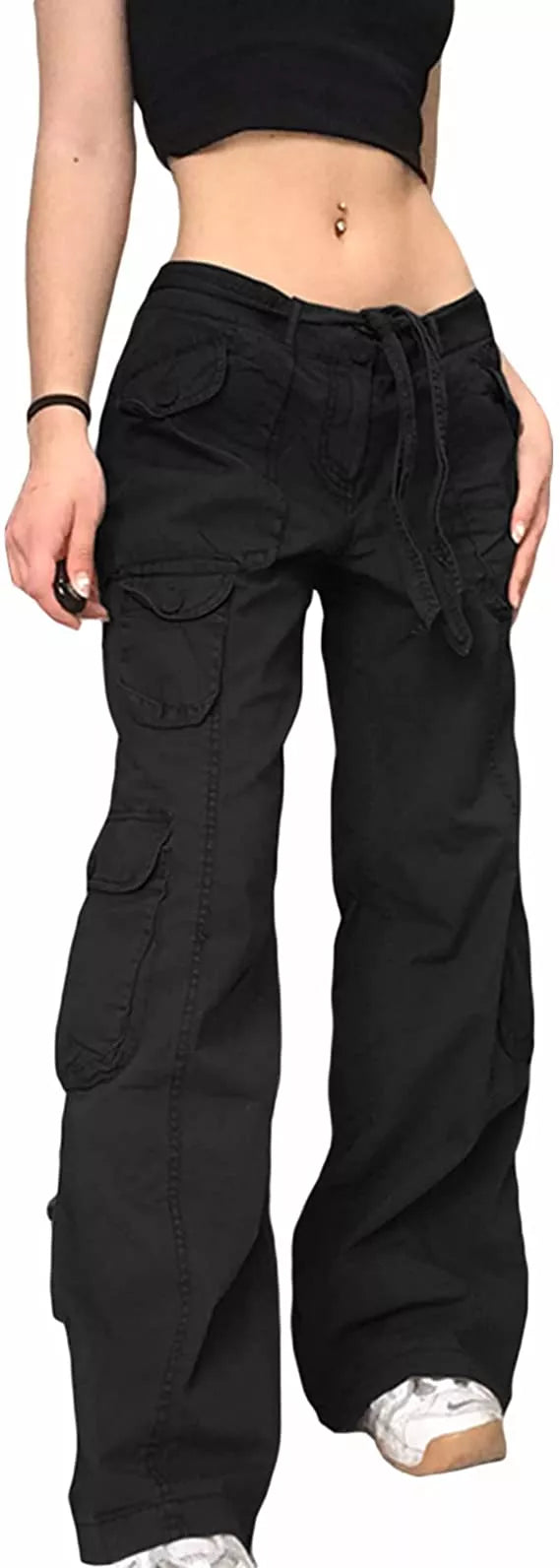 Damen-Cargo-Hose, lässige Passform, Baumwolle, Polyester 7
