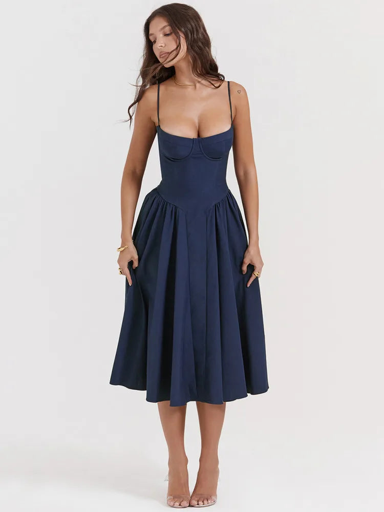 Schöne Damenkleider, voluminös, Rock, taillierte Silhouette, Polyester-3