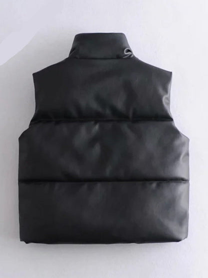 Damen-Lederjacke, Stehkragen, trendig, hochwertiges Leder-2