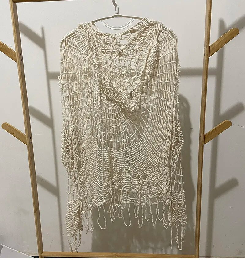 Damen-Pullover mit Kapuze, lässige Passform, Polyester-6