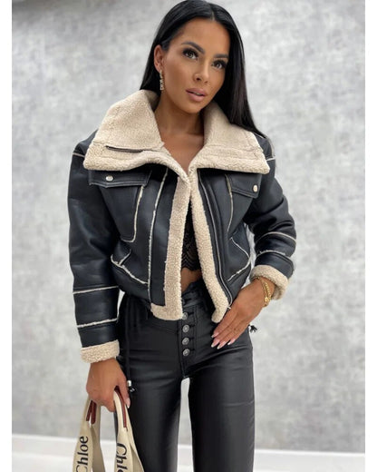 Herren-Lederjacke, klassisch, hochwertiges Leder-2