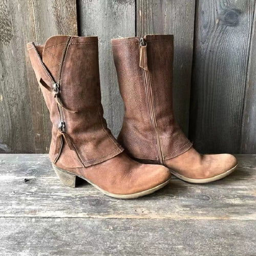Damen-Stiefel, Synthetikleder, modernes Design, hocher Komfort-1