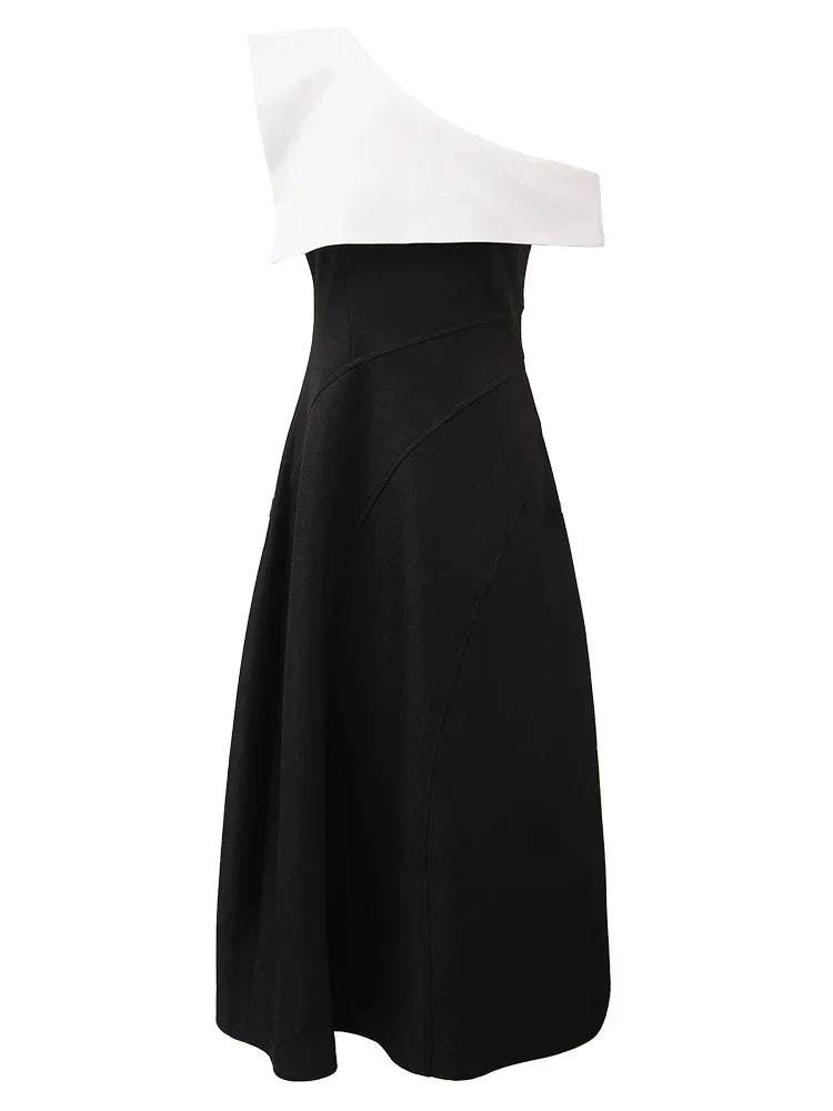 Damen-Midikleid, A-Linie, Baumwollmischung-5