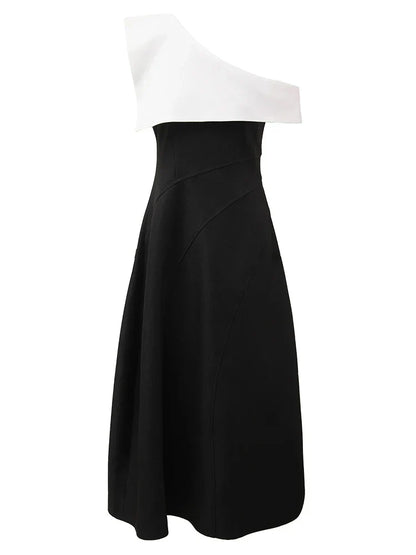Damen-Midikleid, A-Linie, Baumwollmischung-5