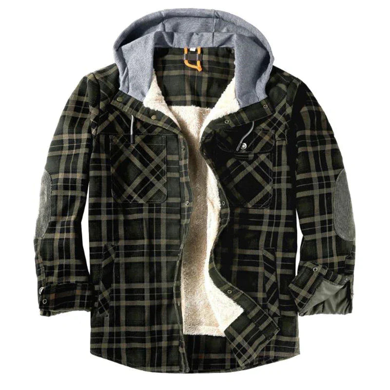 Herrenjacke, isoliert, kariert, mit praktischen Taschen-6