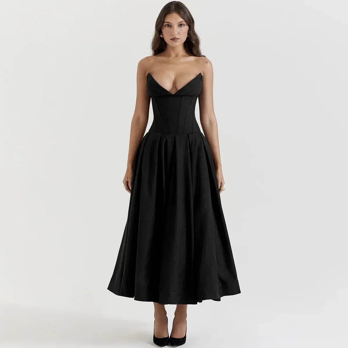 Variant image for Damen-Midikleid, Empire-Schnitt, weich, Polyester-4