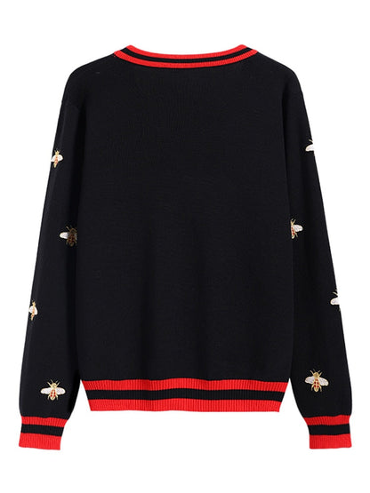 Damen-Cardigan, lässige Viskose, mit Tierdesign-2