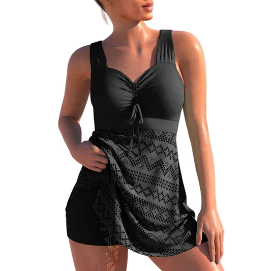 Damen-Tankini, Set, gepolsterte Körbchen, verstellbare Träger, Rüschen, Design-1