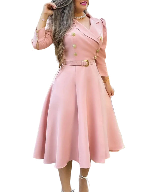 Damen Abendkleid Lang Tailliert Hochwertiger Stoff 1