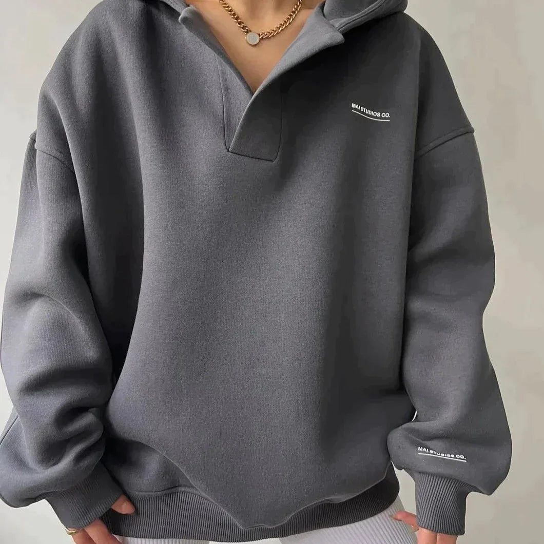 Damenkapuzenpullover, elegante Merinowolle, verstellbare Passform 3