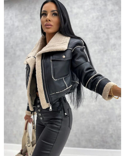 Herren-Lederjacke, klassisch, hochwertiges Leder-5