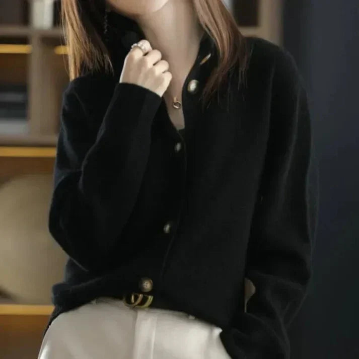 Variant image for Damen-Strickjacke, lang, zeitloses Design, hochwertiges Material-13