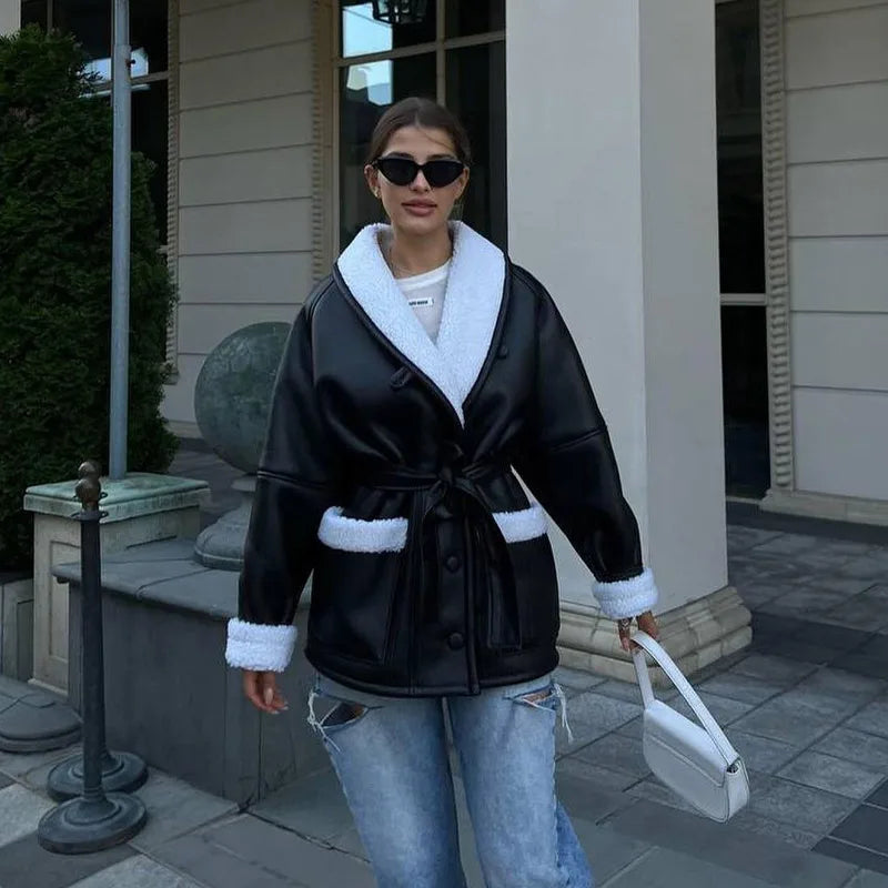 Herrenjacke, Leder, klassischer Stil, echtes Leder-1