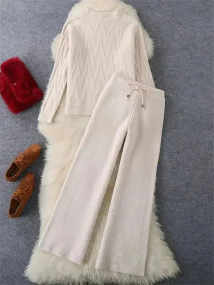 Variant image for Damen Winter-Set Gestrickt Weich Wolle-6