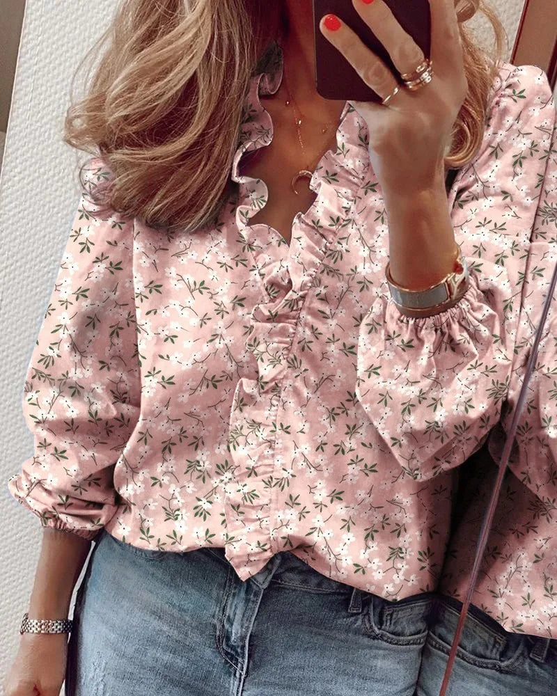 Variant image for Damen Bluse Lange Ärmel Zeitloses Design Langlebiger Stoff-11
