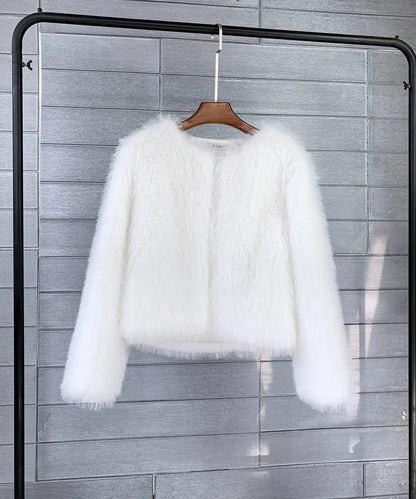 Plüsch-Damenjacke mit Lammfellfutter – elegante und bequeme Jacke für Damen, perfekt für Alltag und Fest 3