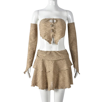 Variant image for Damenkleid A-Linie mit Langen Ärmeln aus Baumwolle und Polyester-1