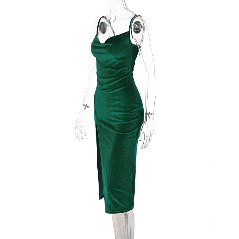 Maxikleid Damen Elastisch Polyester Spandex Enges Passform 5
