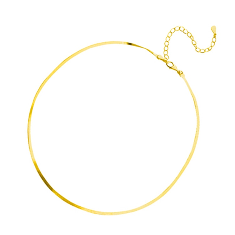 Damen-Halskette, Schlangenknochen-Design, 925, Sterling, Silber, verstellbar, Länge-1