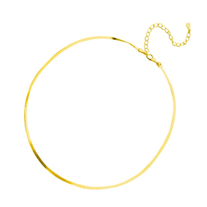 Damen-Halskette, Schlangenknochen-Design, 925, Sterling, Silber, verstellbar, Länge-1