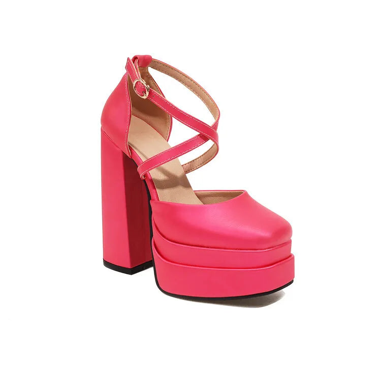 Damen-Pumps, eckige Zehe, Gummisohle, Seide, PU-2