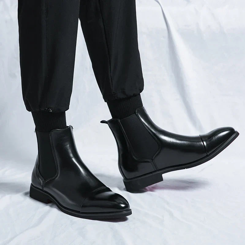 Damen-Stiefel, Leder, klassisches Design, wasserabweisender Komfort-4