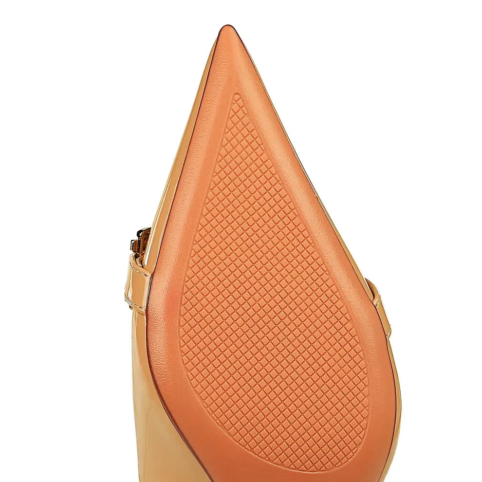 Damen-Absatzschuhe, hoher Absatz, modernes Synthetikleder-5