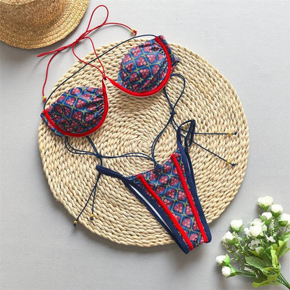 Damen Bikini Verspieltes Design Polyester Spandex-3