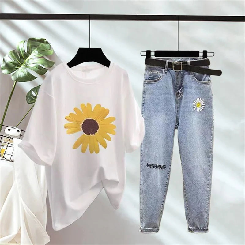 Damen-Hosen-Set, O-Ausschnitt, Polyester, kurze Beinlänge-2