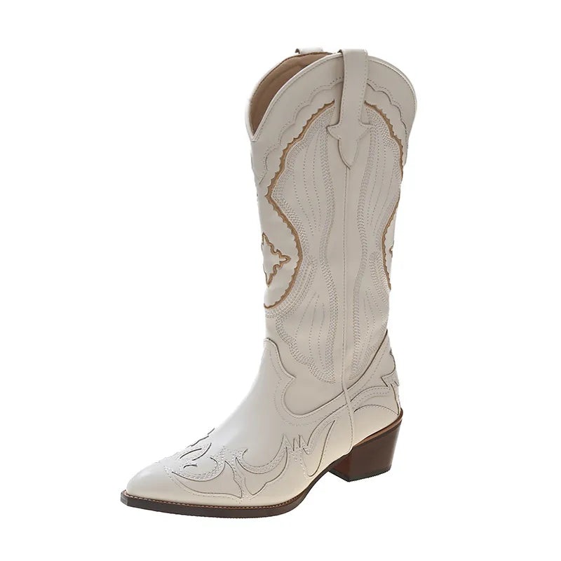 Damen-Stiefel, Kniehoch, aus Leder, mit gepolsterter Innensohle 6
