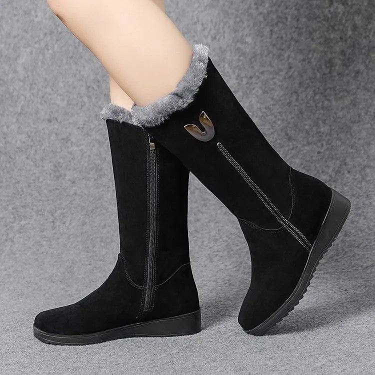 Variant image for Damen-Stiefel, offenes Rückenteil, hochflor, mit Gummisohle-1