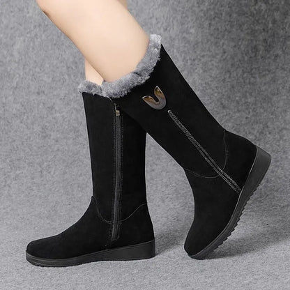 Variant image for Damen-Stiefel, offenes Rückenteil, hochflor, mit Gummisohle-1