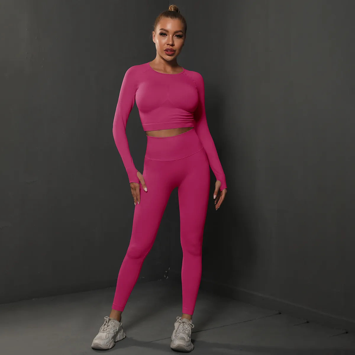 Variant image for Damen Sportliche Hose Hohe Taille Atmungsaktiver Spandex Nylon-7