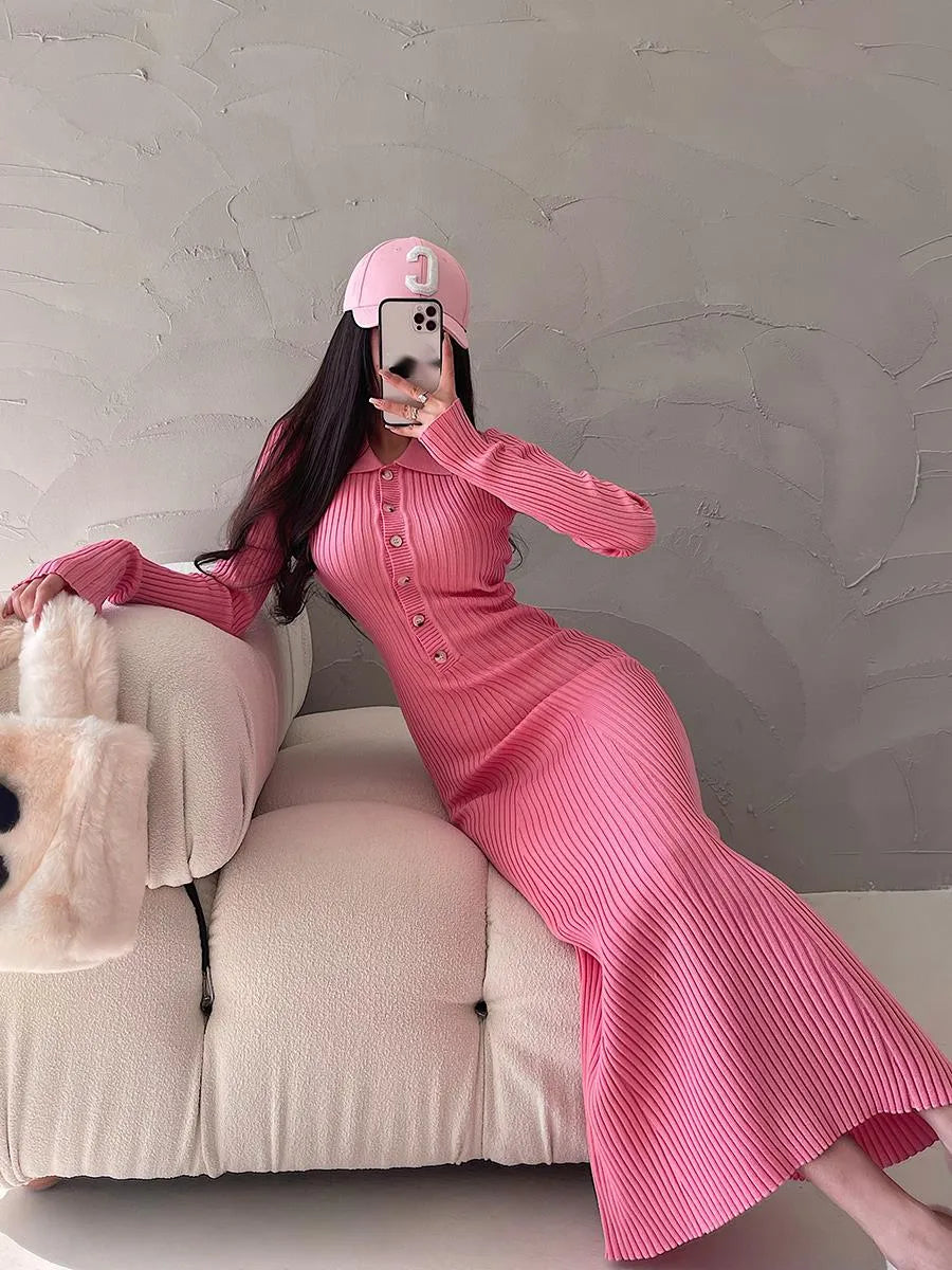Damen-Langes Kleid, A-Linie, Polyester, mit Rüschen, Details-5
