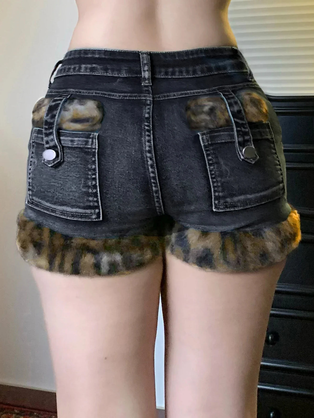 Damen-Shorts, elegant, Polyester und Baumwolle-2