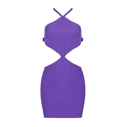Damen-Minikleid, durchbrochenes Design, Nylon, Viskose, Elasthan 1