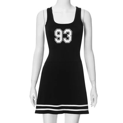 Damen-Minikleid, A-Linie, eckiger Ausschnitt, Polyester, Elasthan-1