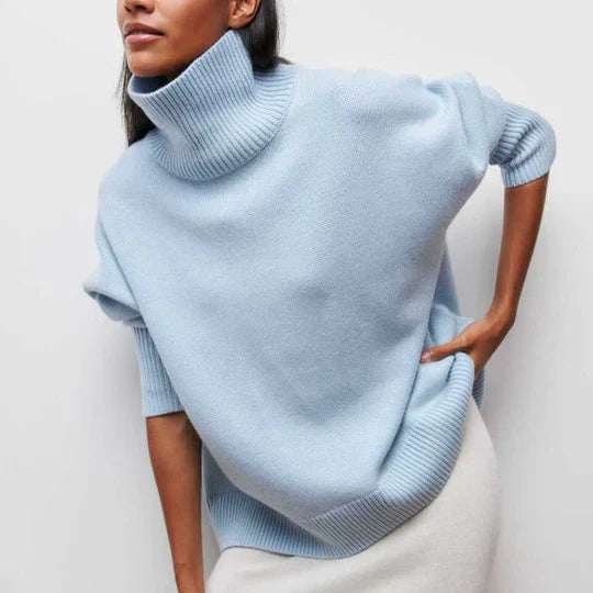 Variant image for Damen-Strickpullover, Rollkragen, lockere Passform-13