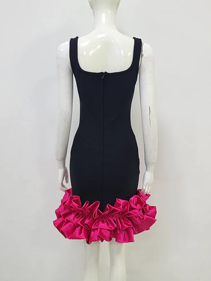 Schöne Damenkleider, Mini, Kleid, Rundhalsausschnitt, Polyester, Spandex-3