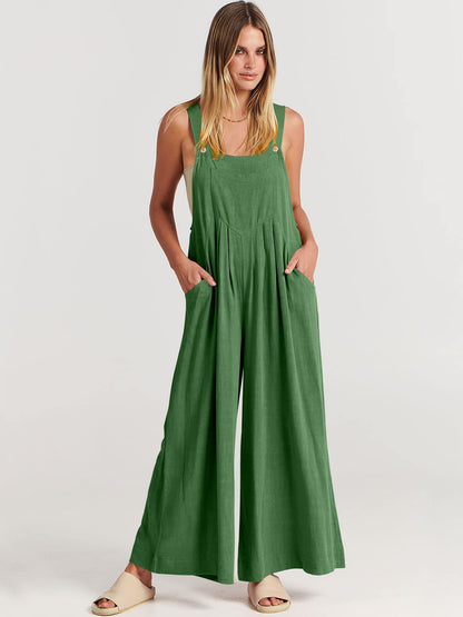Variant image for Damen-Jumpsuit Ärmellos Weites Bein Polyester-19