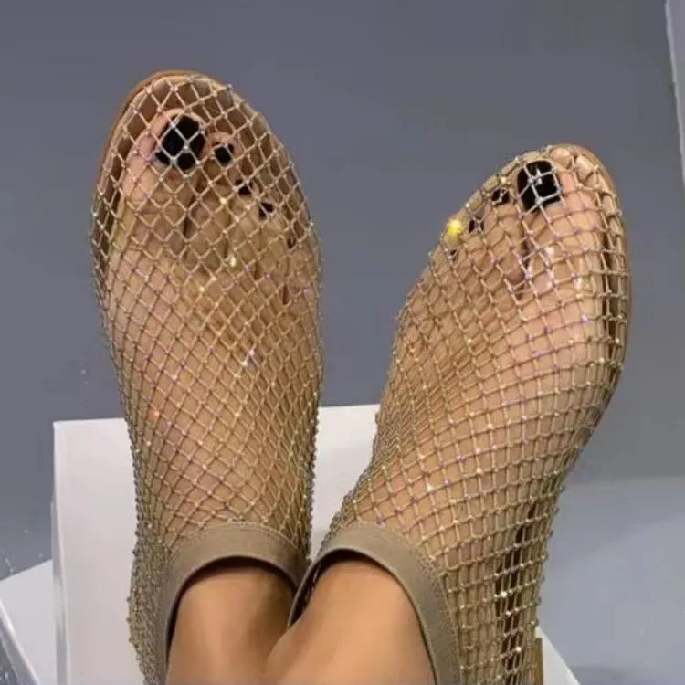 Damen-Schuhe, Flats, Netzdesign, atmungsaktives Material-6