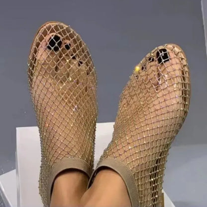 Damen-Schuhe, Flats, Netzdesign, atmungsaktives Material-6