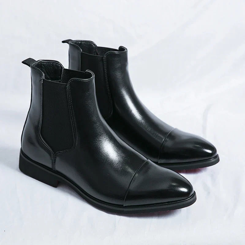 Damen-Stiefel, Leder, klassisches Design, wasserabweisender Komfort-3