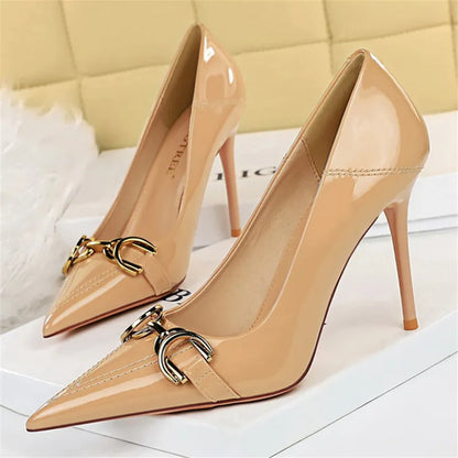 Variant image for Damen-Absatzschuhe, hoher Absatz, modernes Synthetikleder-1