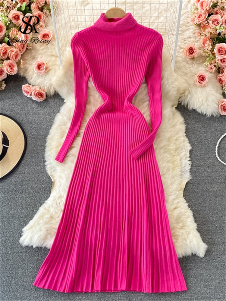 Maxikleid Damen A-Linie Weiches Polyester Knöchellang-1
