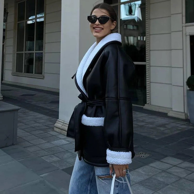 Herrenjacke, Leder, klassischer Stil, echtes Leder-2