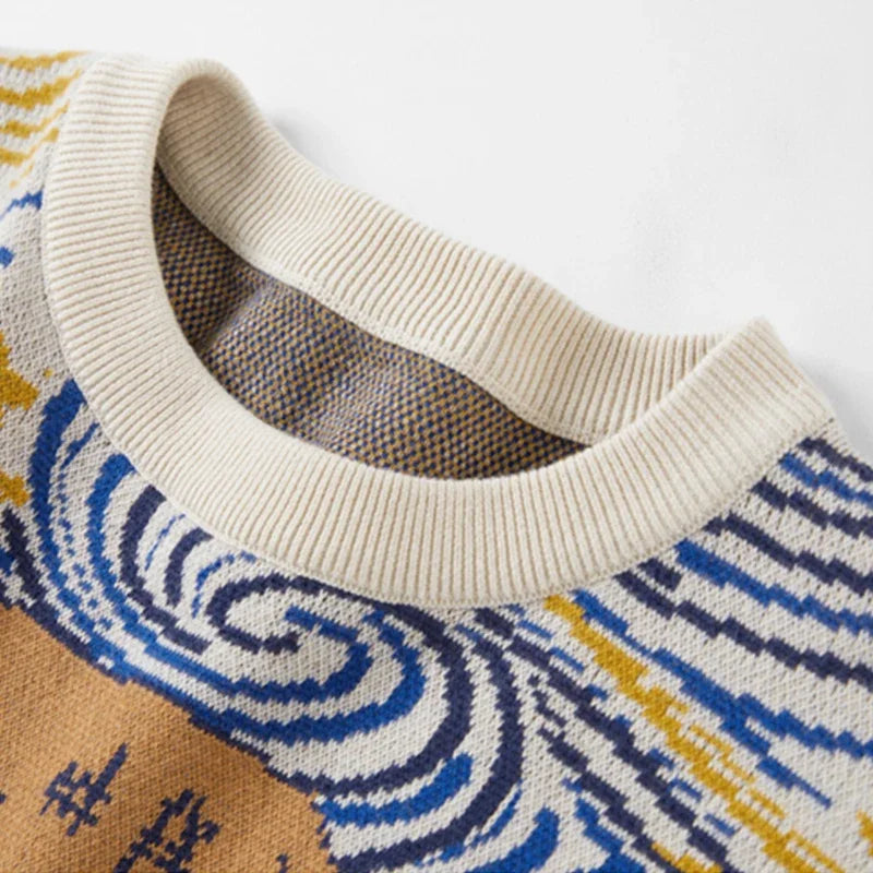 Damen-Pullover, cartoones Design, Polyester und Baumwolle-5