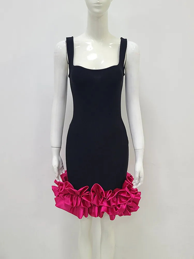 Schöne Damenkleider, Mini, Kleid, Rundhalsausschnitt, Polyester, Spandex-2
